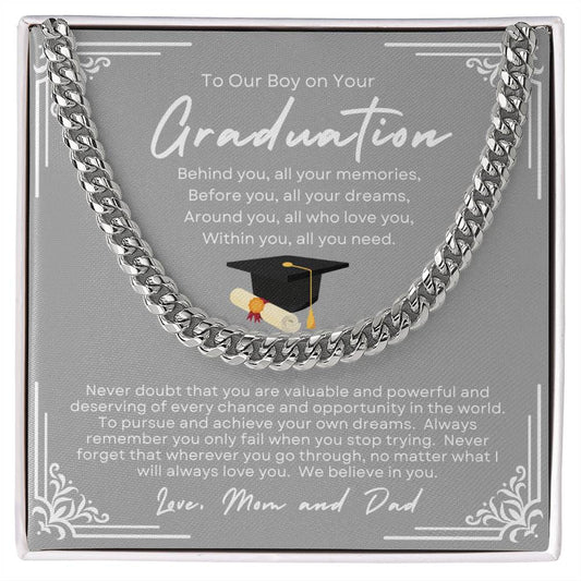 To Our Boy on His Graduation
