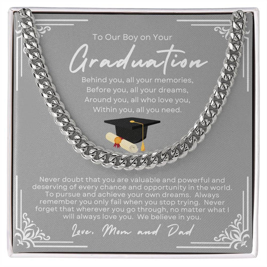 To Our Boy on His Graduation