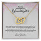 To My Beautiful Granddaughter-Interlocking Hearts Necklace