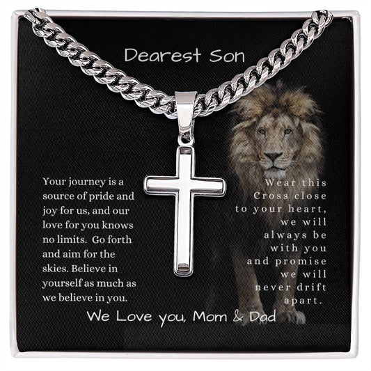 Dearest Son Cuban Link Cross Chain