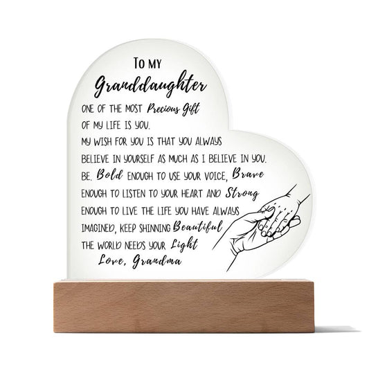 To My Granddaughter| One of the Most Precious Gift of My Life is You| Night Lamp
