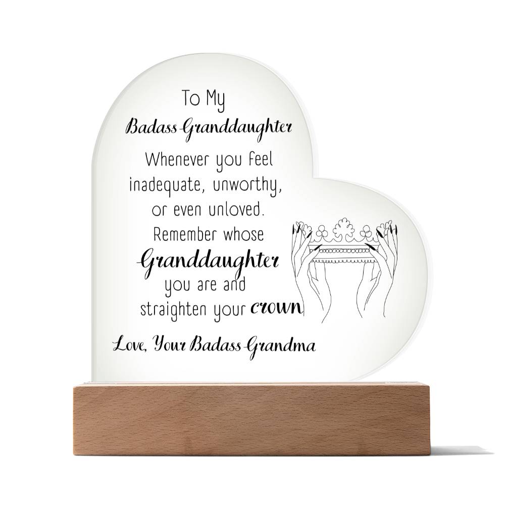 To My Badass Granddaughter| Night Lamp