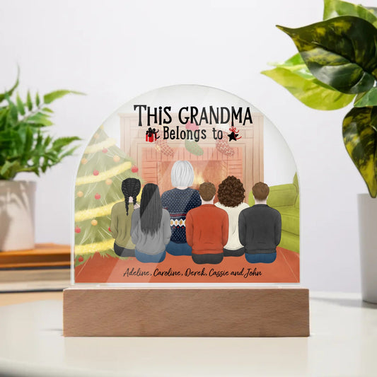 This Grandma Belongs to| Personalized Acrylic Night Lamp