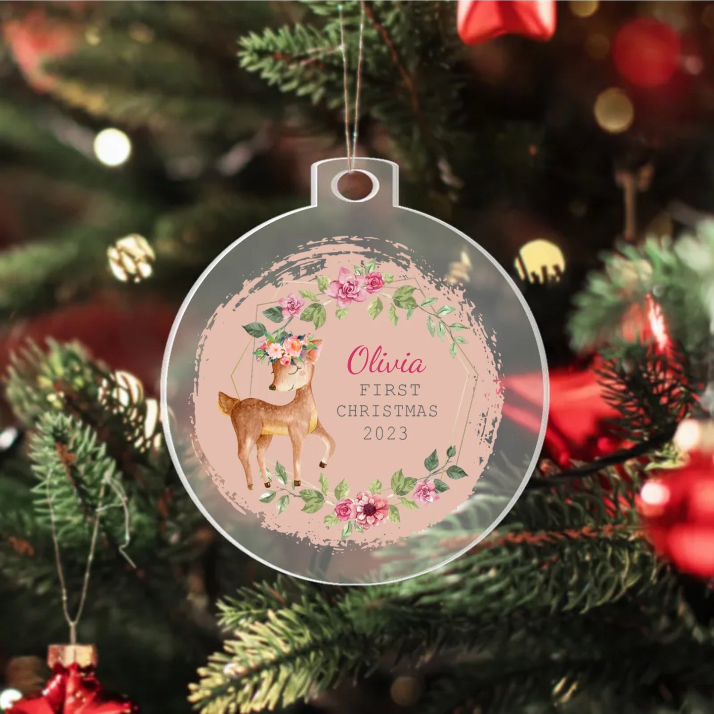 Baby 1St Personalized Christmas Acrylic Ornament
