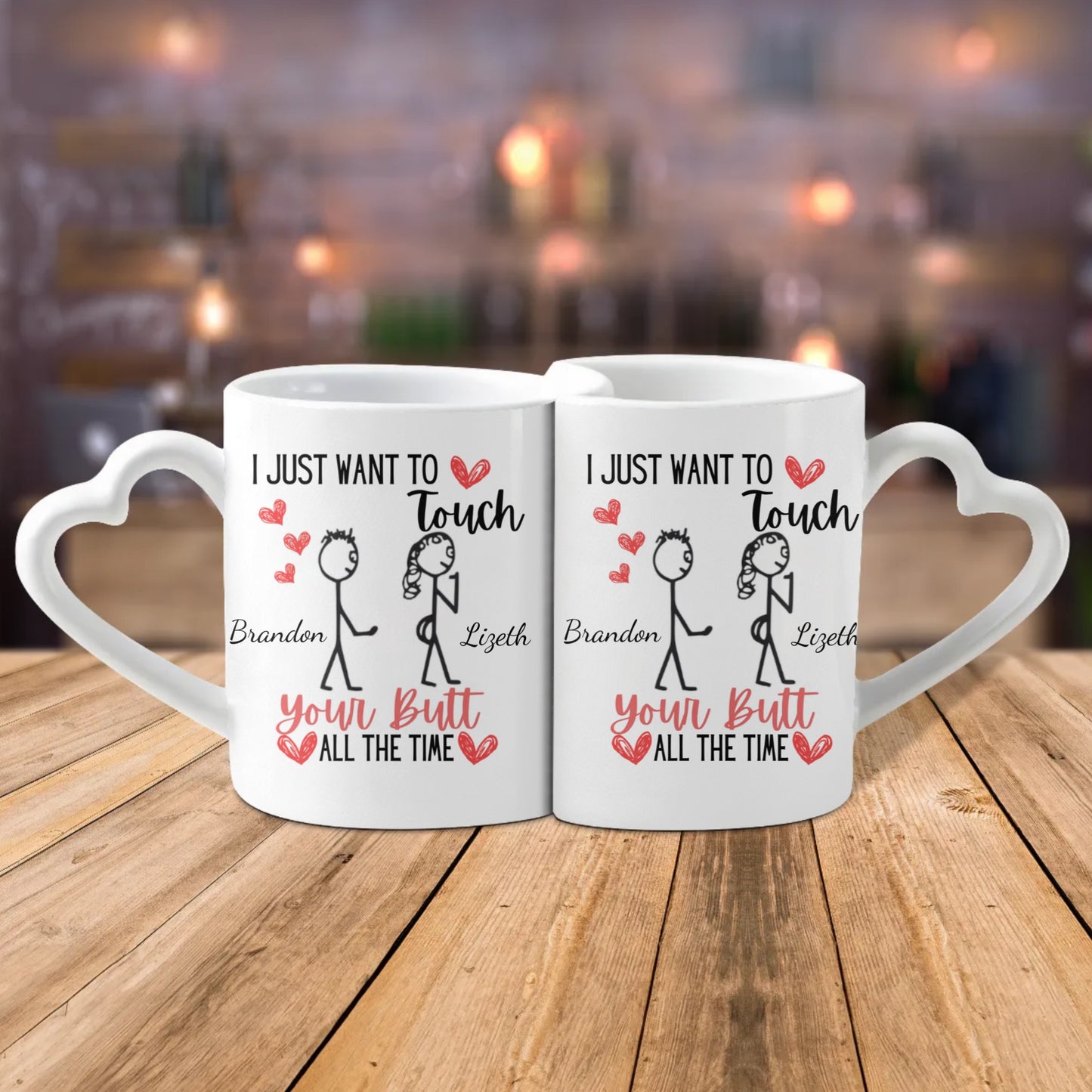 Heart Handle Mug Set