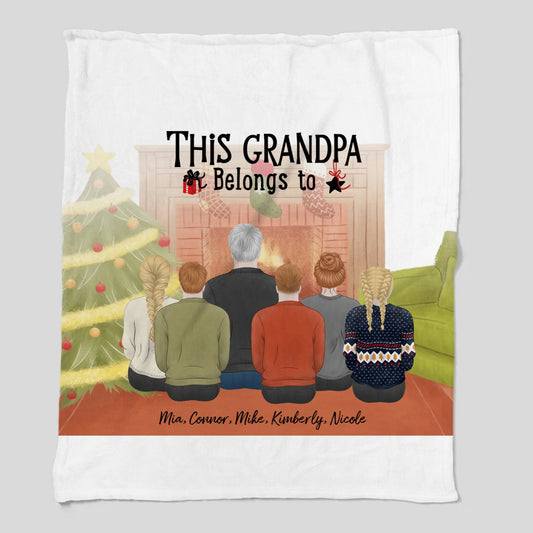 Christmas Grandparent Cozy Plush Fleece Blanket – 50×60
