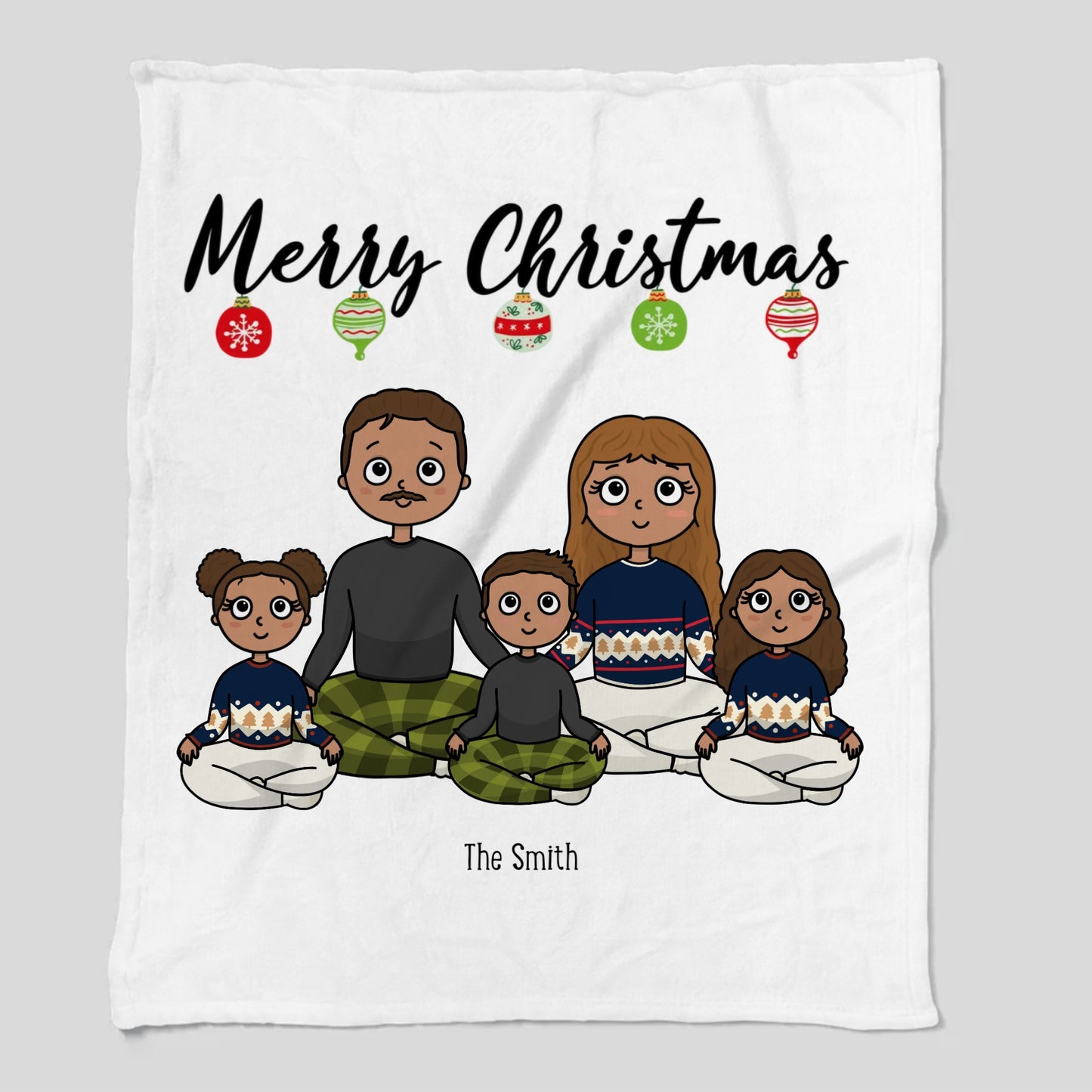 Christmas Family Cozy Plush Fleece Blanket – 50×60